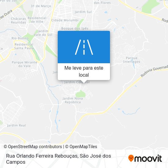 Rua Orlando Ferreira Rebouças mapa