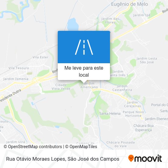 Rua Otávio Moraes Lopes mapa