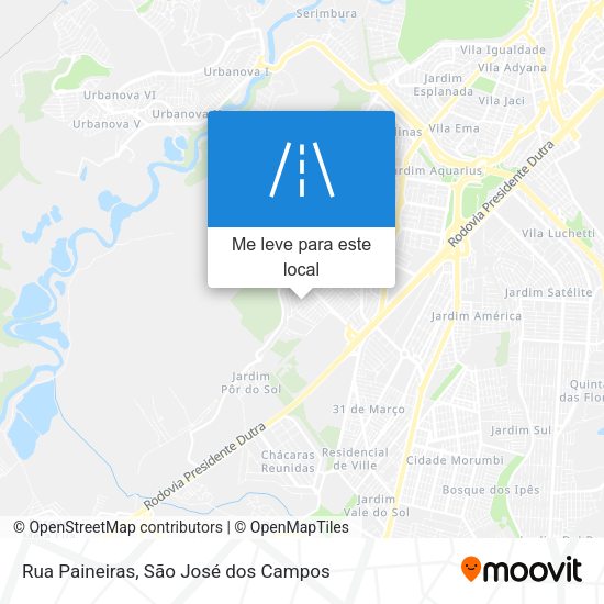 Rua Paineiras mapa