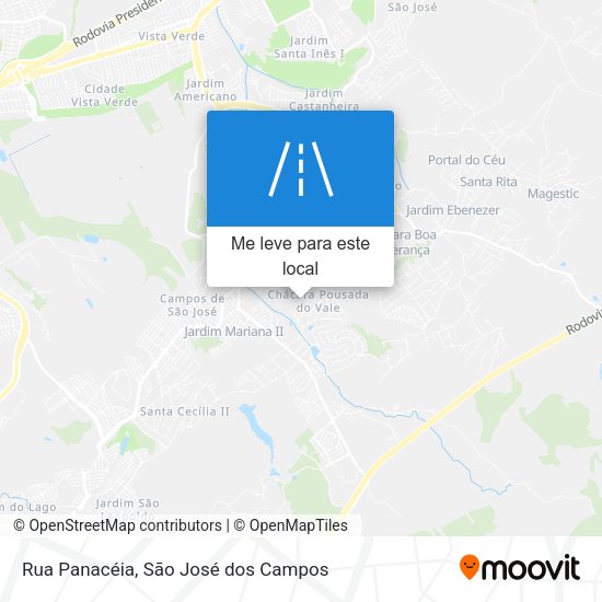 Rua Panacéia mapa