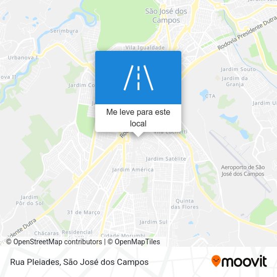 Rua Pleiades mapa
