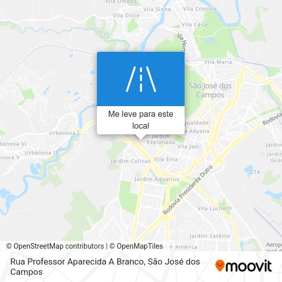 Rua Professor Aparecida A Branco mapa