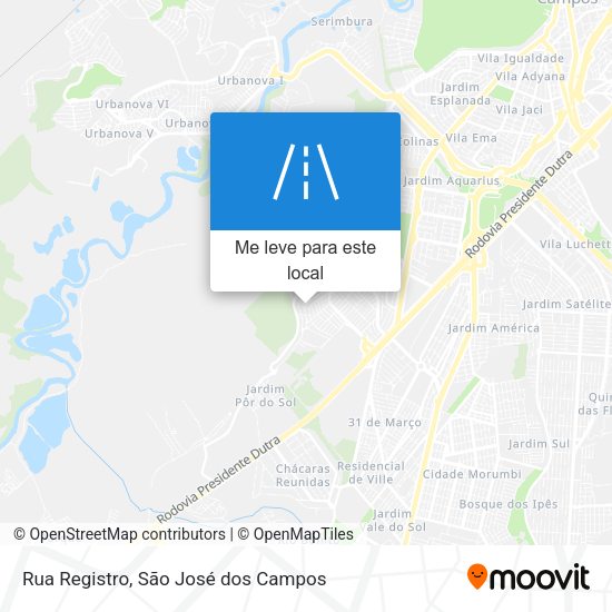 Rua Registro mapa