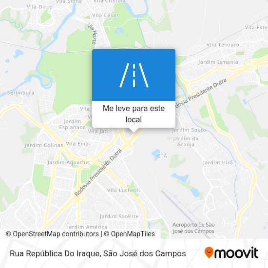 Rua República Do Iraque mapa
