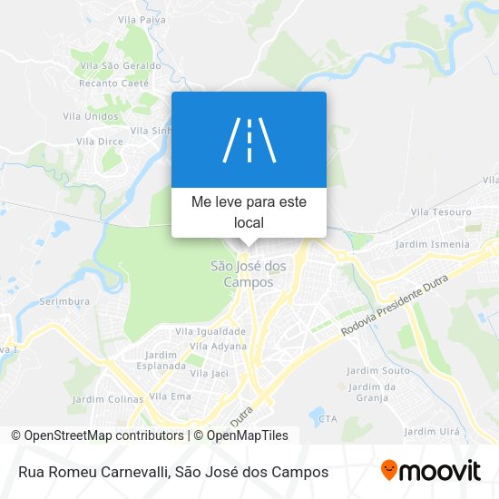 Rua Romeu Carnevalli mapa