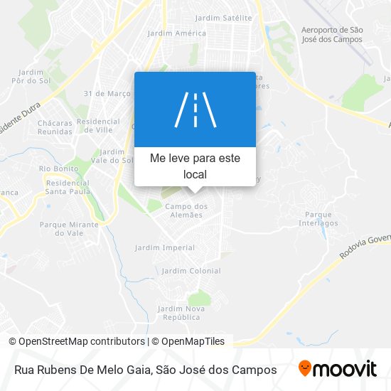 Rua Rubens De Melo Gaia mapa