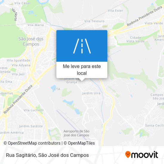 Rua Sagitário mapa