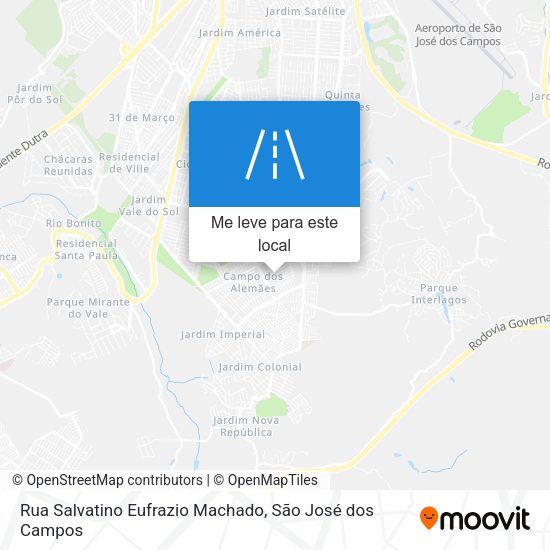 Rua Salvatino Eufrazio Machado mapa