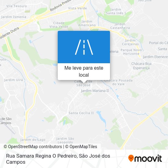 Rua Samara Regina O Pedreiro mapa