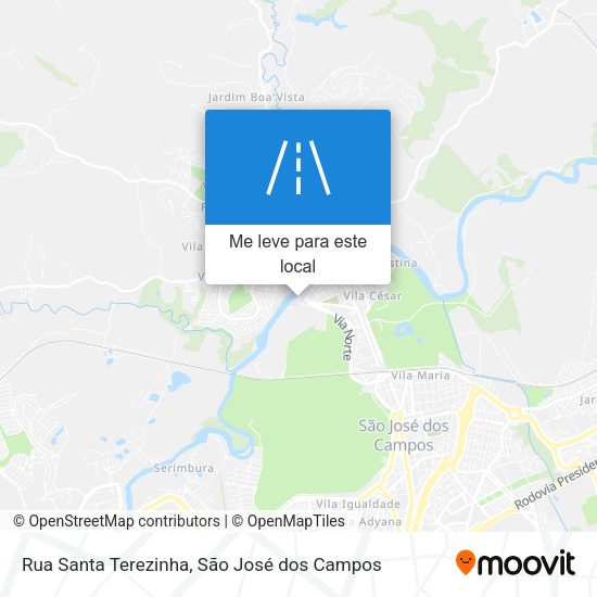 Rua Santa Terezinha mapa