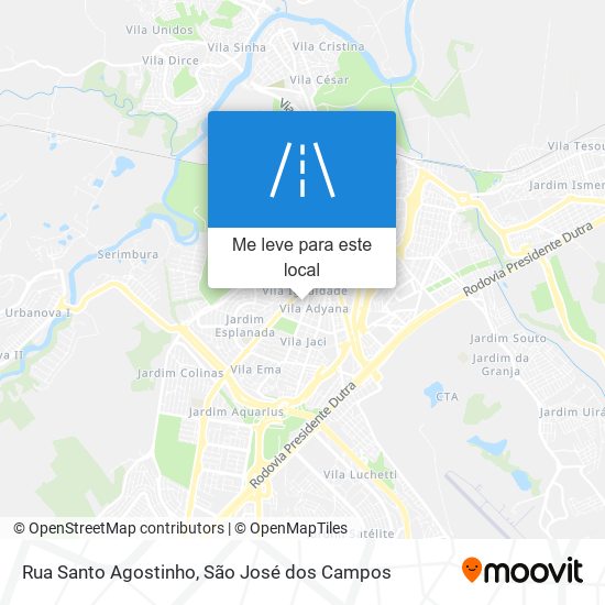 Rua Santo Agostinho mapa