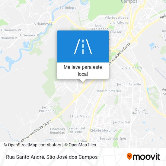 Rua Santo André mapa