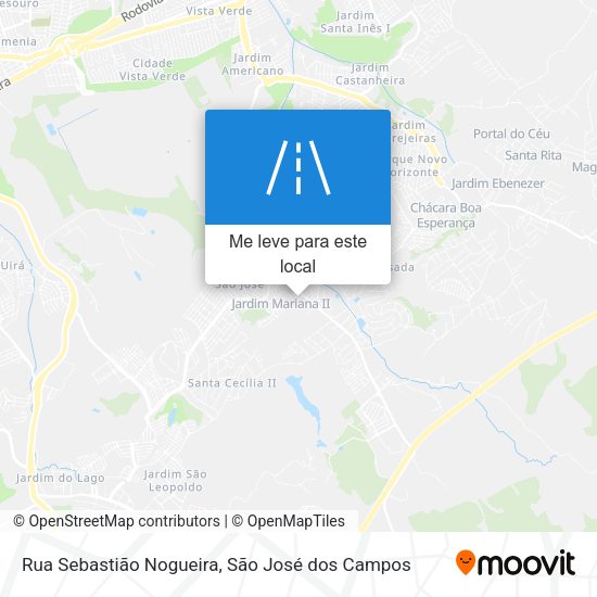 Rua Sebastião Nogueira mapa