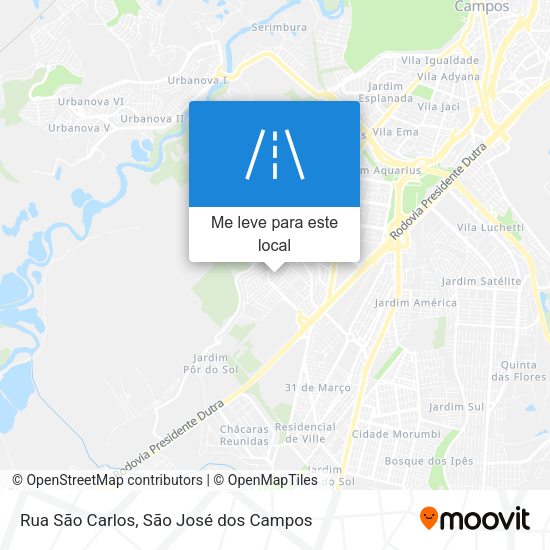 Rua São Carlos mapa
