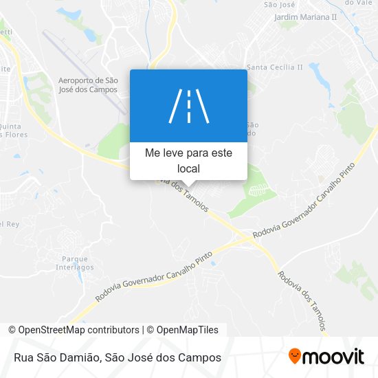 Rua São Damião mapa