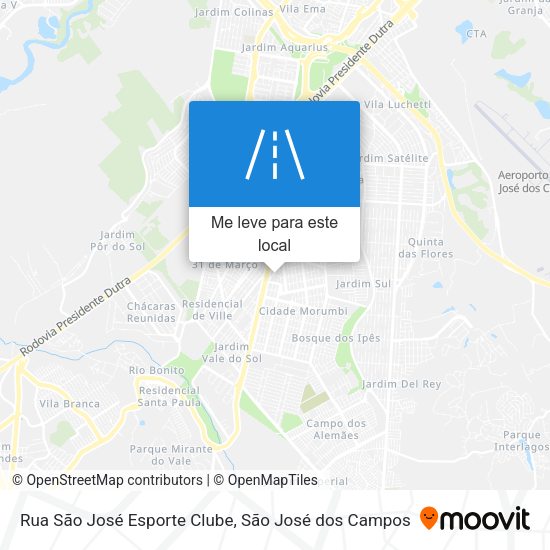 Rua São José Esporte Clube mapa