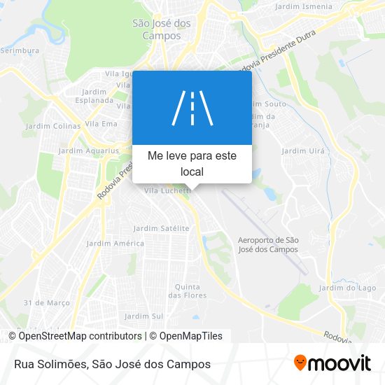 Rua Solimões mapa