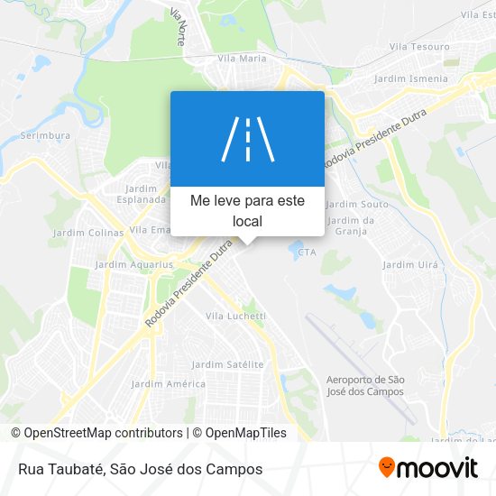 Rua Taubaté mapa