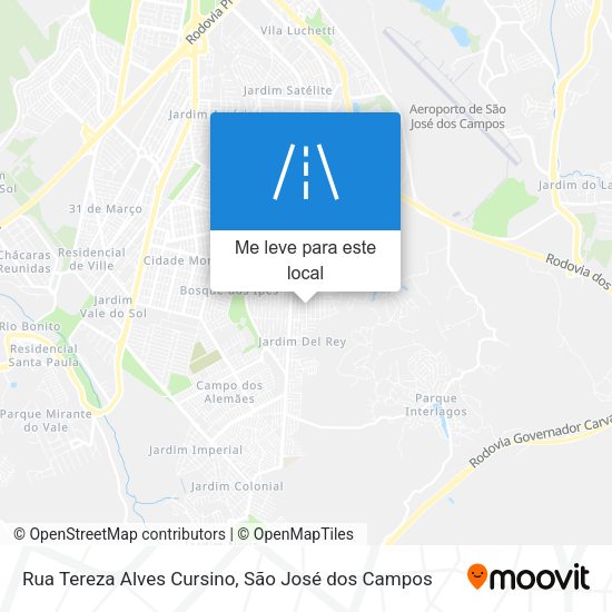 Rua Tereza Alves Cursino mapa