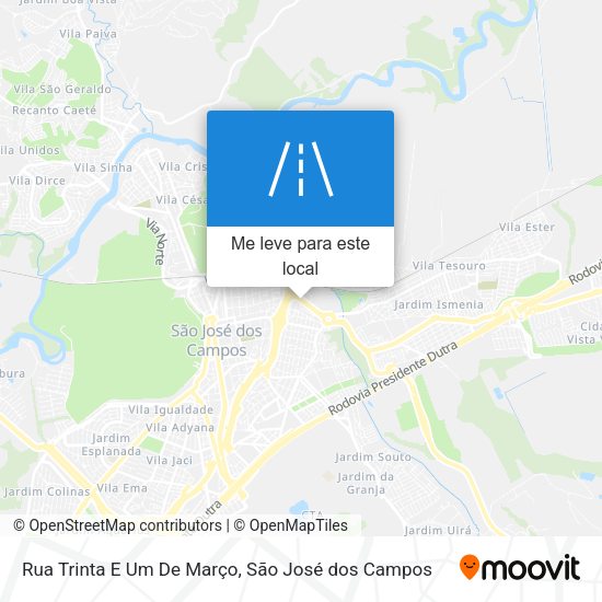 Rua Trinta E Um De Março mapa