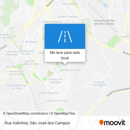 Rua Valinhos mapa