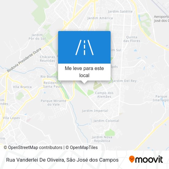 Rua Vanderlei De Oliveira mapa