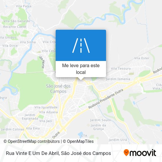 Rua Vinte E Um De Abril mapa
