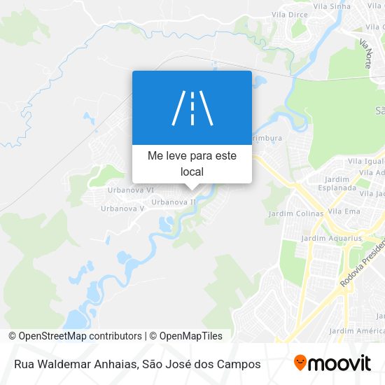 Rua Waldemar Anhaias mapa