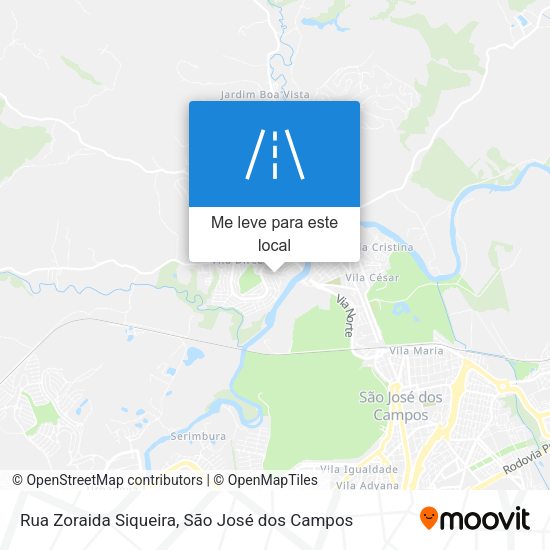 Rua Zoraida Siqueira mapa