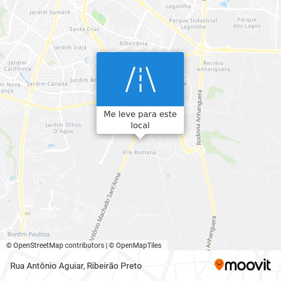 Rua Antônio Aguiar mapa