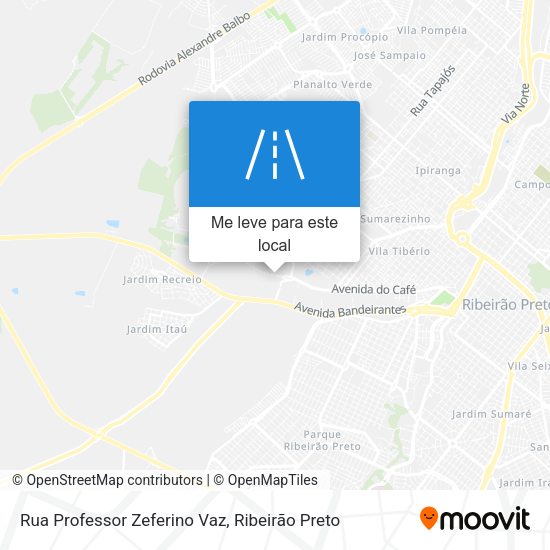 Rua Professor Zeferino Vaz mapa