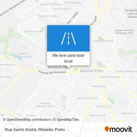 Rua Santo André mapa
