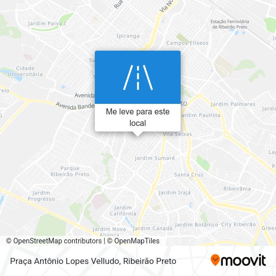 Praça Antônio Lopes Velludo mapa