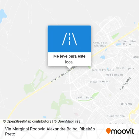 Via Marginal Rodovia Alexandre Balbo mapa