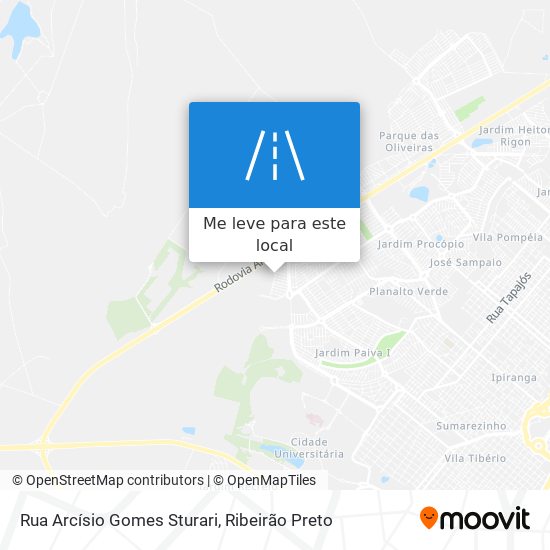 Rua Arcísio Gomes Sturari mapa