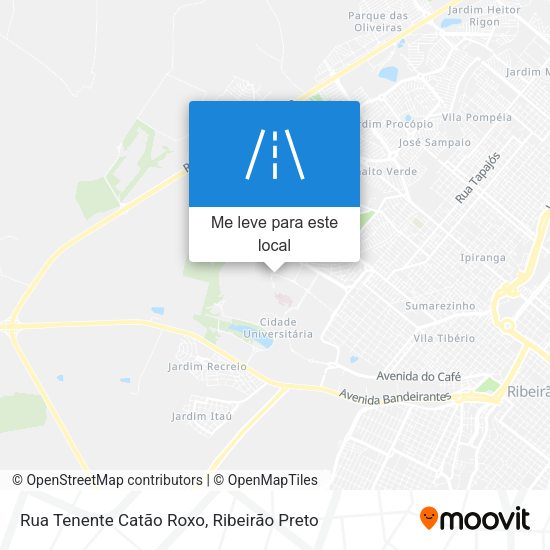 Rua Tenente Catão Roxo mapa