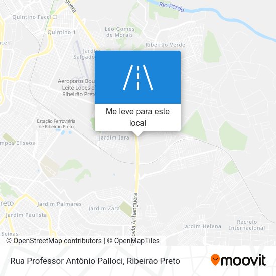 Rua Professor Antônio Palloci mapa