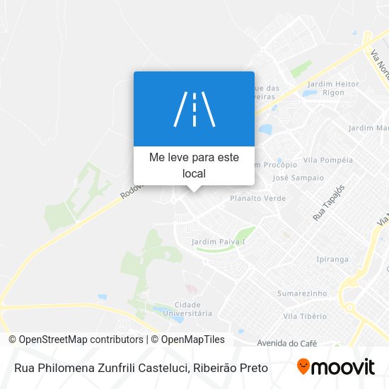 Rua Philomena Zunfrili Casteluci mapa