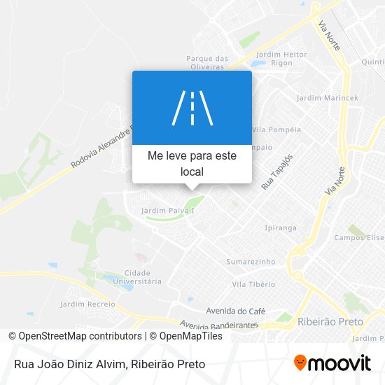 Rua João Diniz Alvim mapa