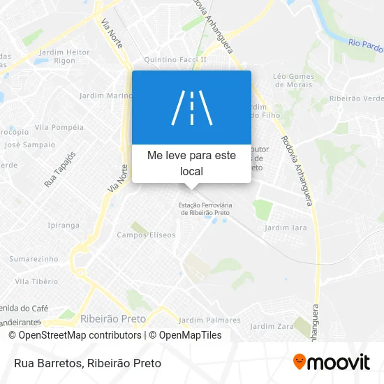 Rua Barretos mapa