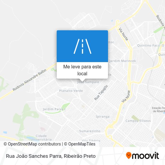 Rua João Sanches Parra mapa