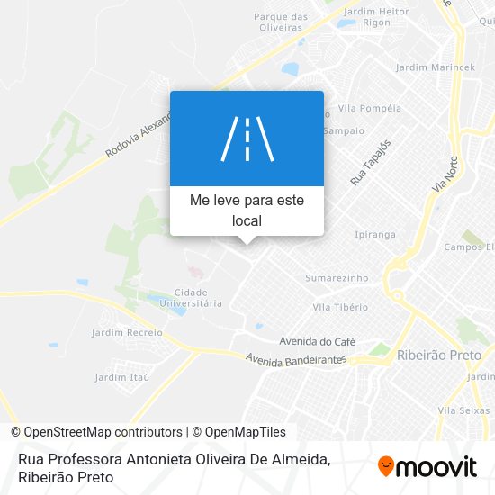 Rua Professora Antonieta Oliveira De Almeida mapa