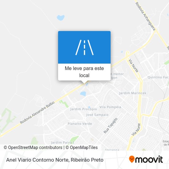 Anel Viario Contorno Norte mapa