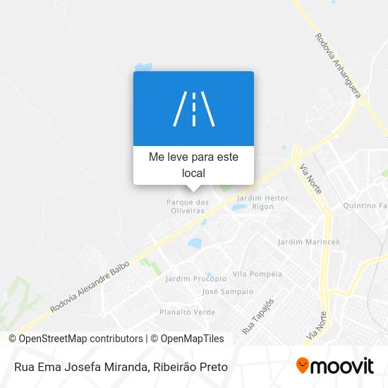 Rua Ema Josefa Miranda mapa
