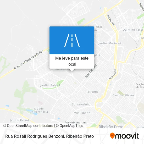 Rua Rosali Rodrigues Benzoni mapa