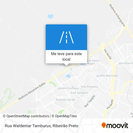 Rua Waldemar Tamburus mapa