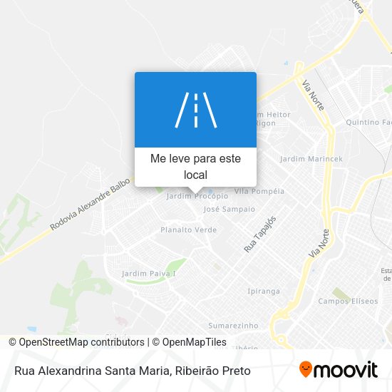 Rua Alexandrina Santa Maria mapa