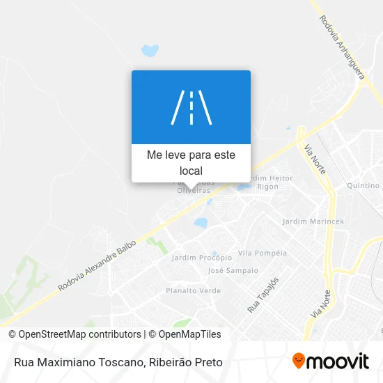 Rua Maximiano Toscano mapa