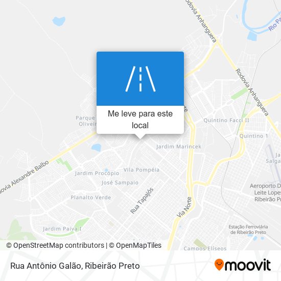 Rua Antônio Galão mapa