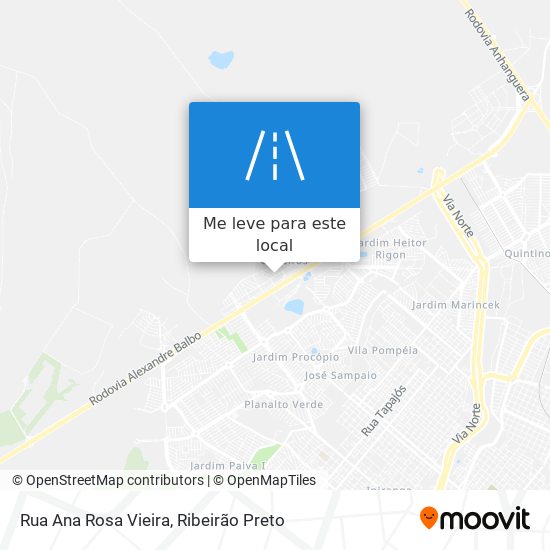 Rua Ana Rosa Vieira mapa